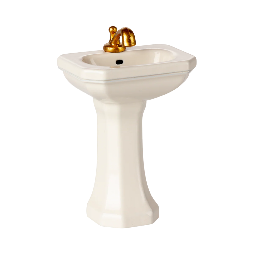 Maileg Lavabo de salle de bain 'Souris' Blanc cassé