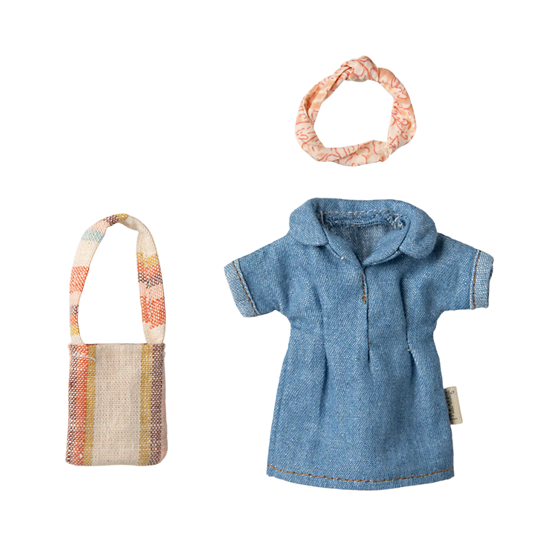 Maileg Jeanskleid und Tasche für Mama Maus