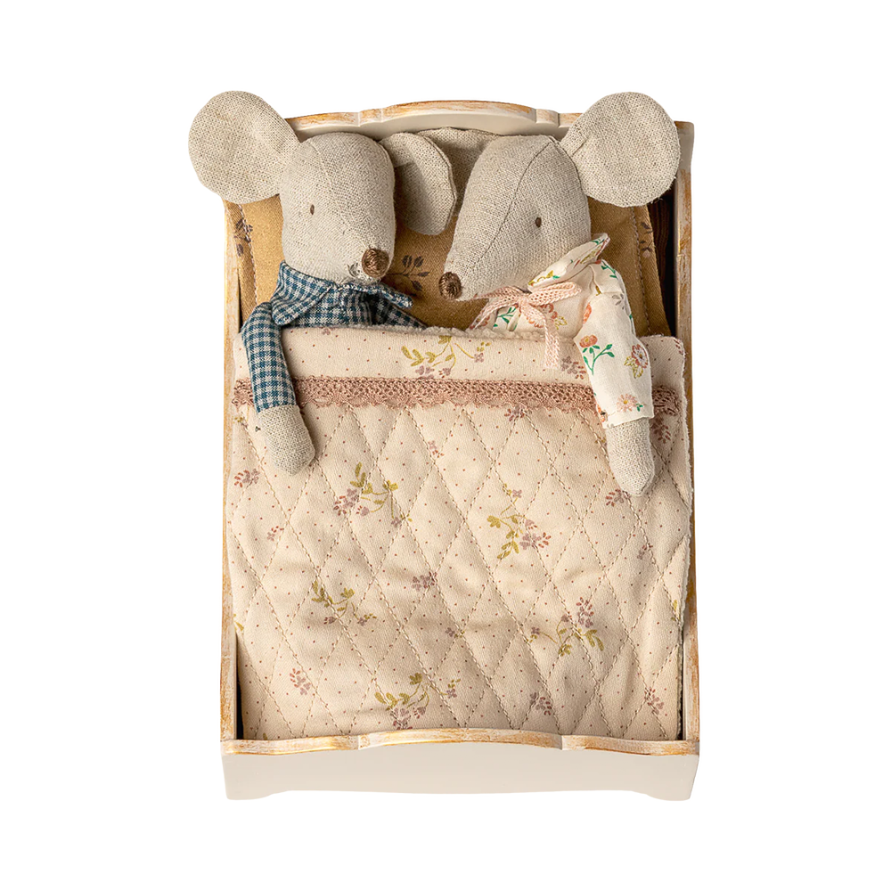 Maileg Bett 'Maus'  Off White