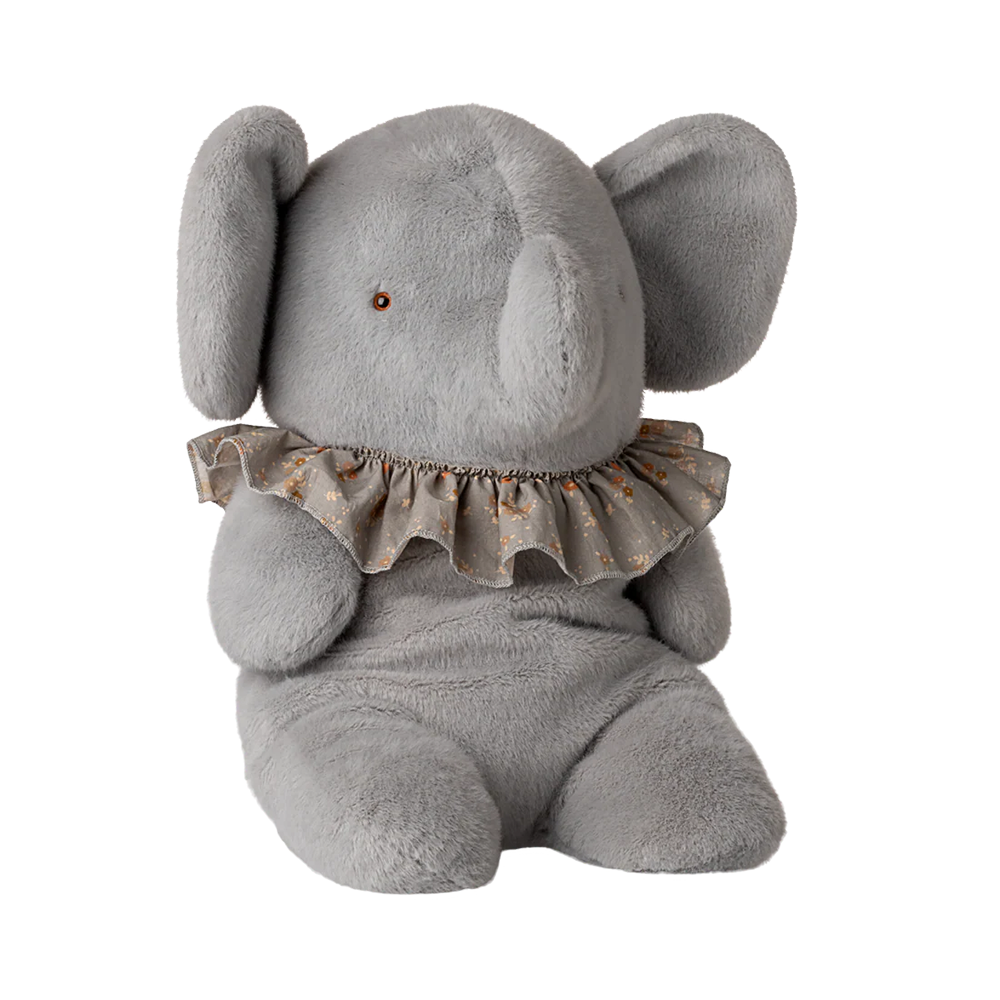 Maileg éléphant 'Peluche' Grand Bleu/Gris