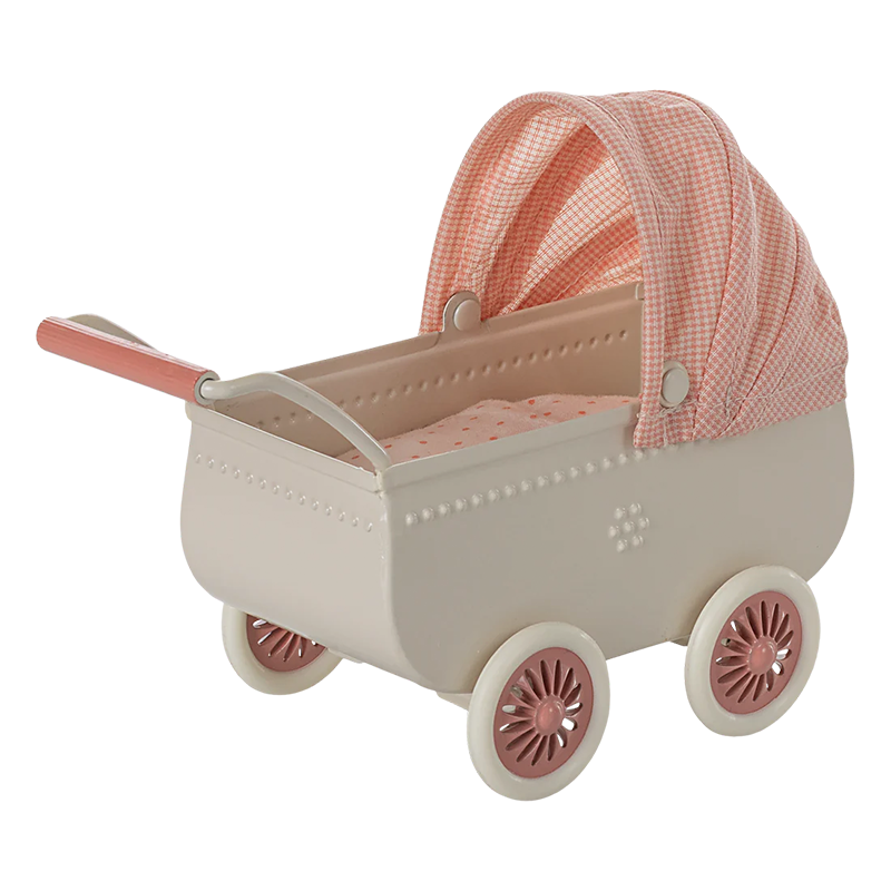 Maileg Stroller 'Mouse' Coral