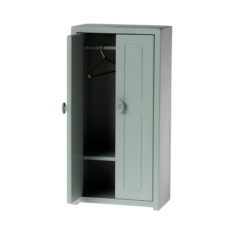 Maileg Wooden Wardrobe 'Mouse' Soft Blue