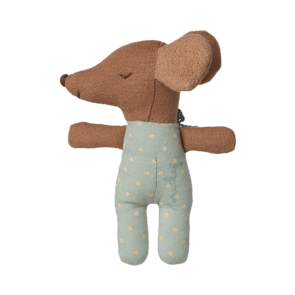 Maileg Souris Bébé 'Sleepy Wakey' dans une boîte d'allumettes Bleue