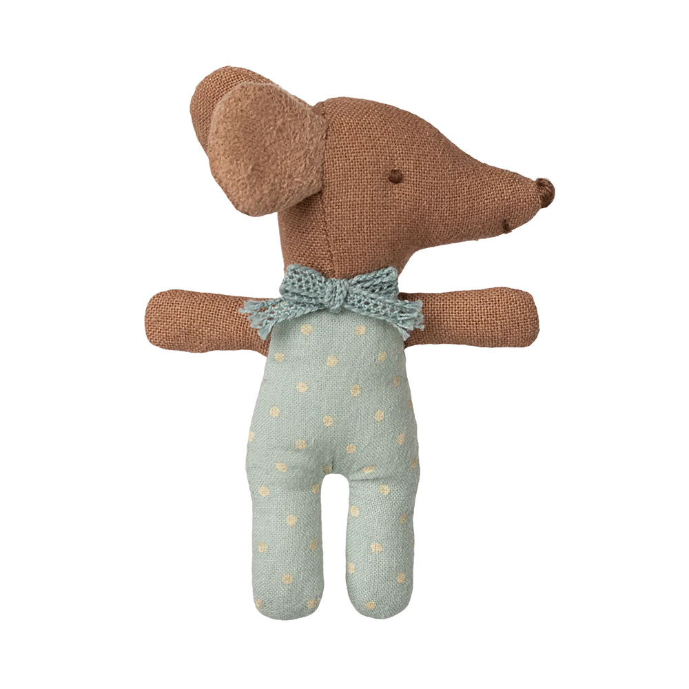 Maileg Souris Bébé 'Sleepy Wakey' dans une boîte d'allumettes Bleue