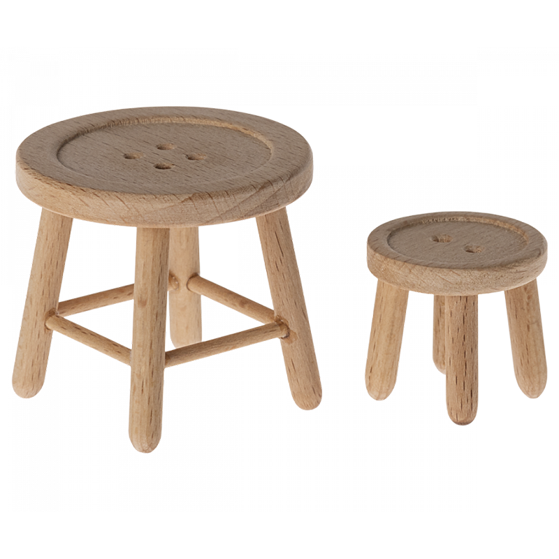 Maileg Tisch und Hocker Set Maus
