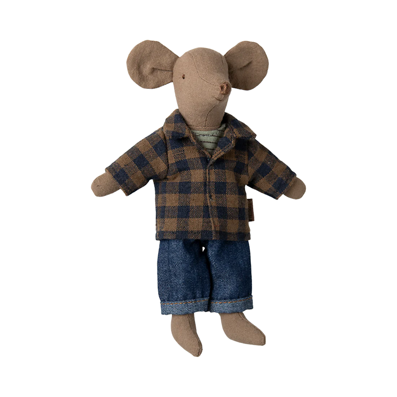 Maileg 'Papa souris' marron clair