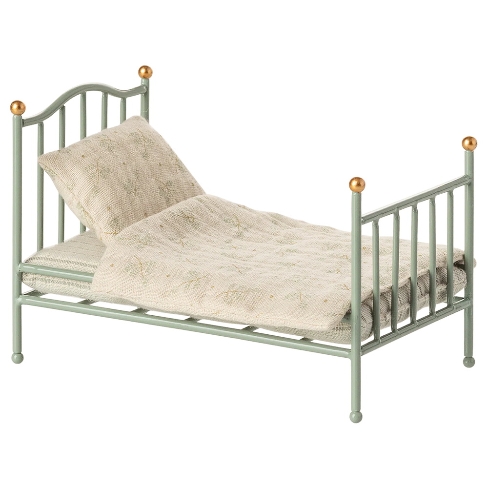 Maileg Vintage Single Bed 'Mouse' Mint