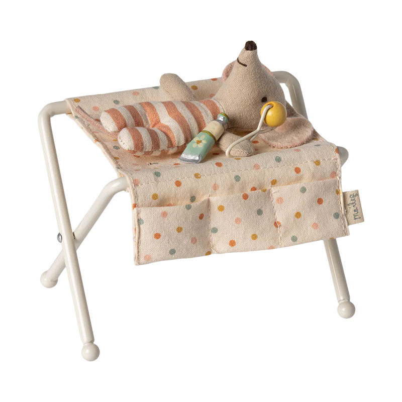 Maileg Wickeltisch 'Babymaus' Off White