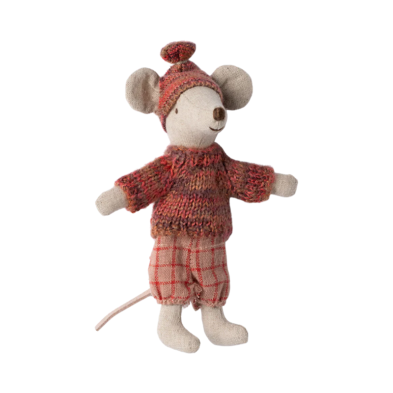 Maileg 'Souris des neiges avec skis' Grande soeur Rose