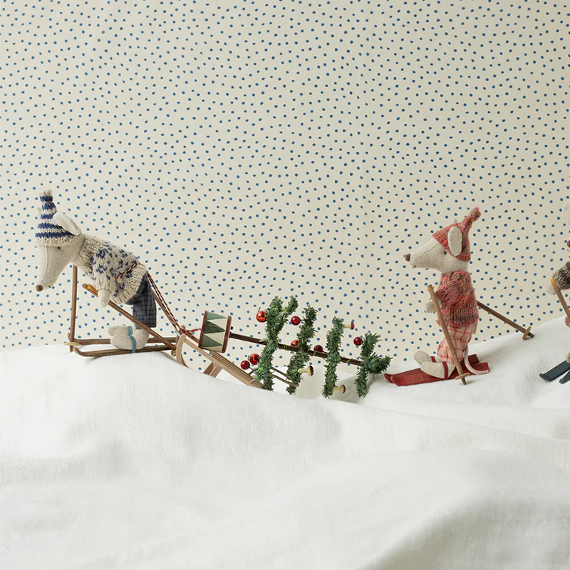 Maileg 'Wintermaus mit Ski' Papa Blue - Online MY SNOWFLAKE
