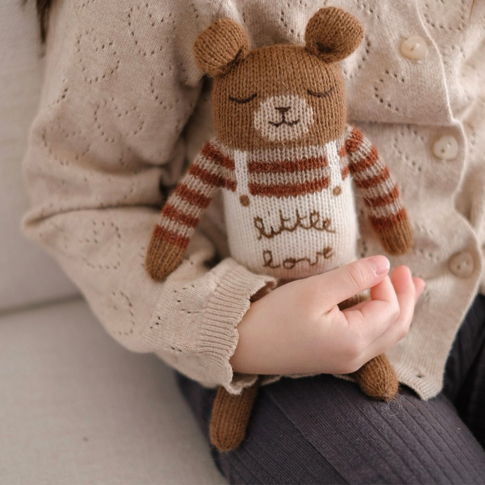 Main Sauvage Knitted Cuddly Toy 'Teddy' Little Love