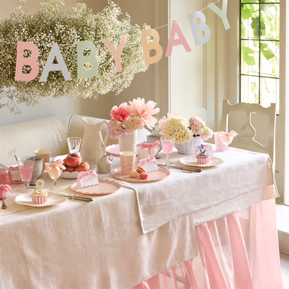 Meri Meri Party Wimpelkette 'Baby' Scallop - Online MY SNOWFLAKE