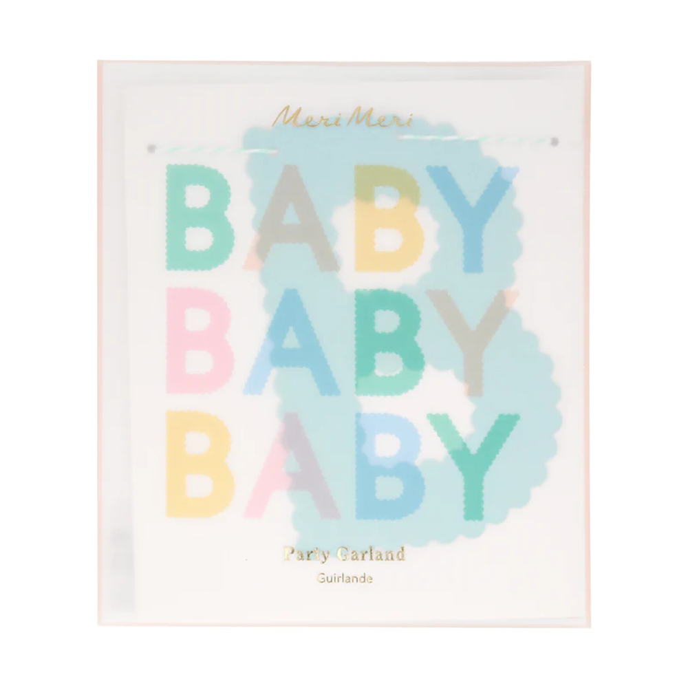 Meri Meri Party Wimpelkette 'Baby' Scallop - Online MY SNOWFLAKE