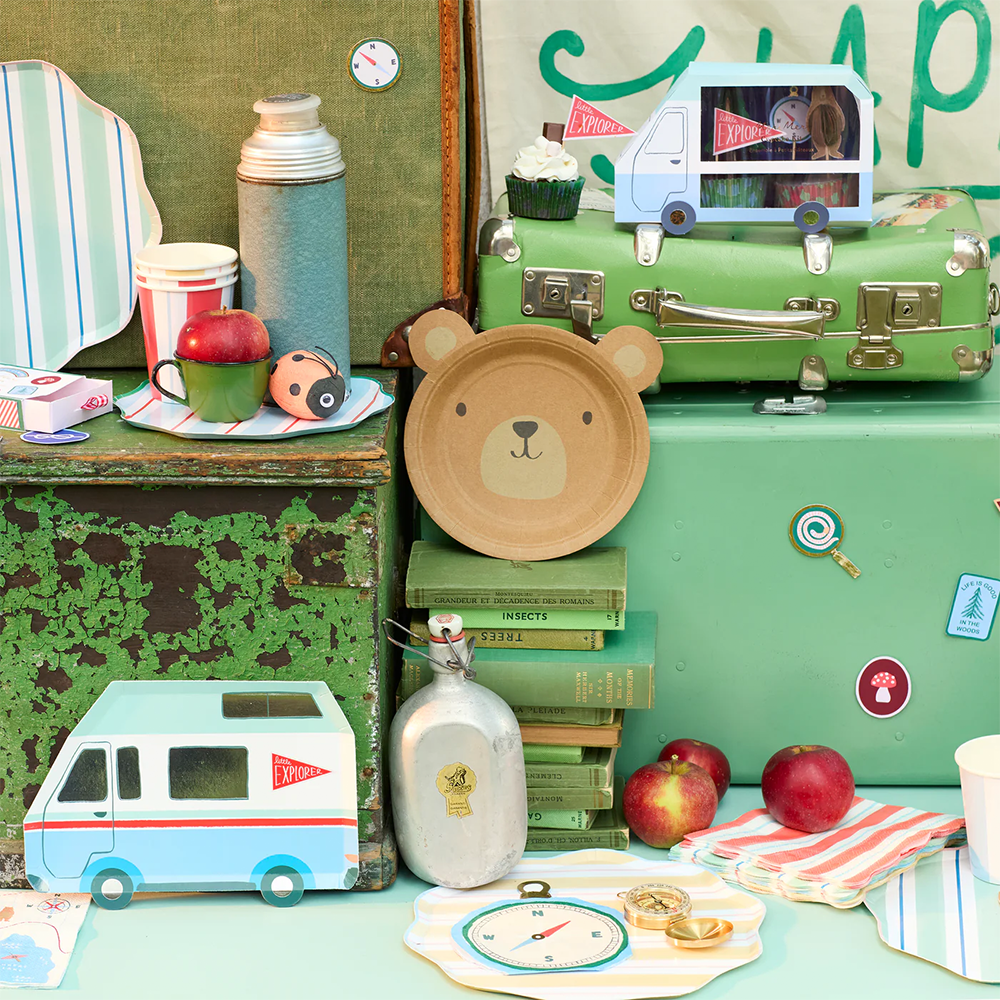 Meri Meri Party Bären Teller Gross Woodland - Online MY SNOWFLAKE