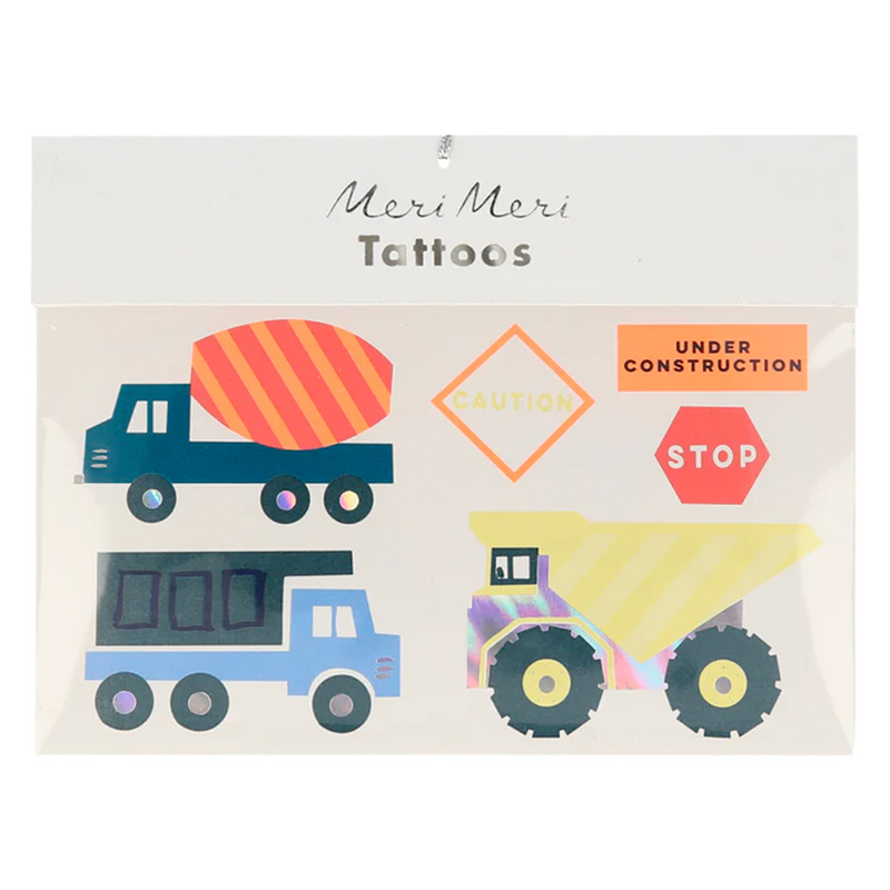 Meri Meri Kids' Temporary Tattoos 'Construction Site'