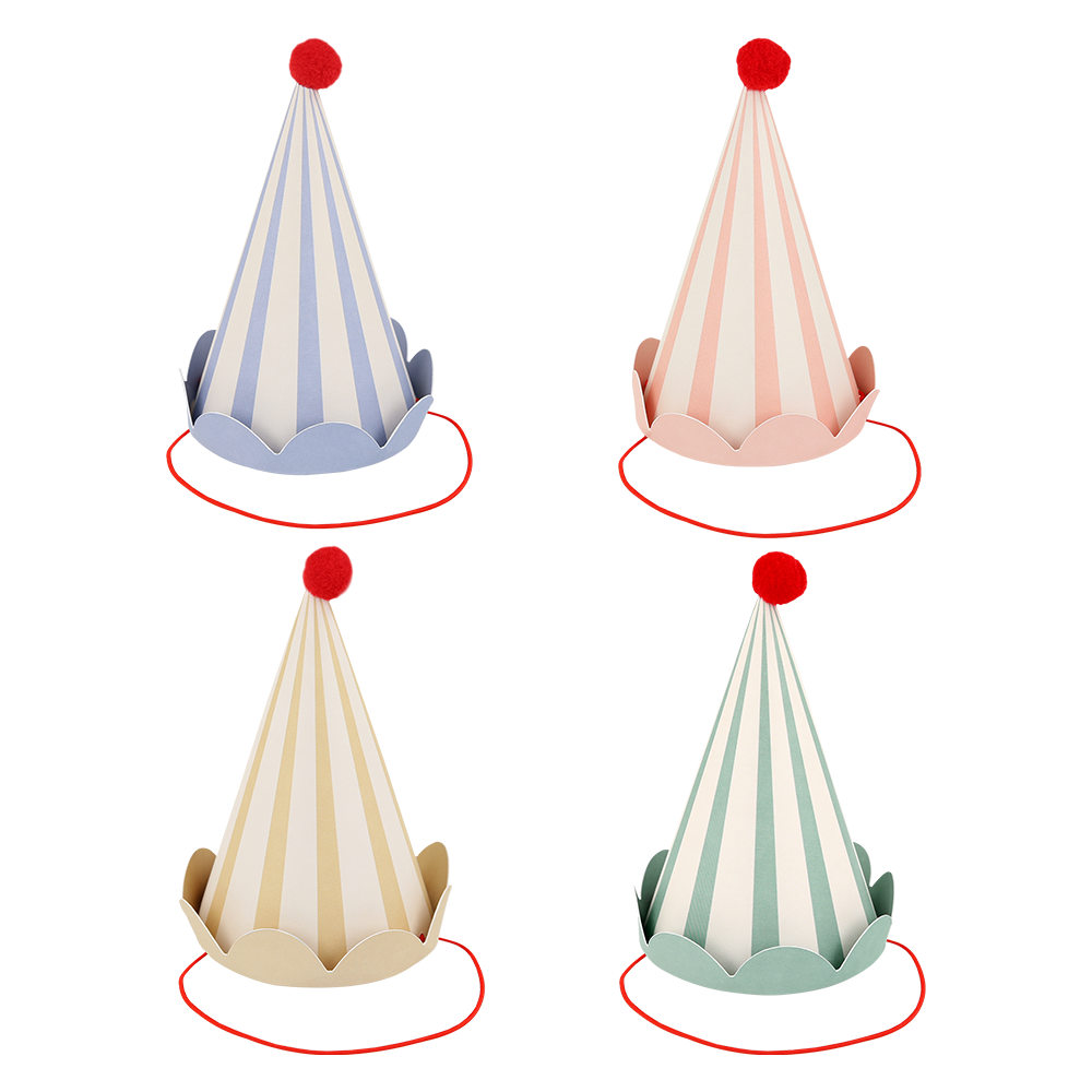Meri Meri Party Hats 8-Piece Set Animal Friends