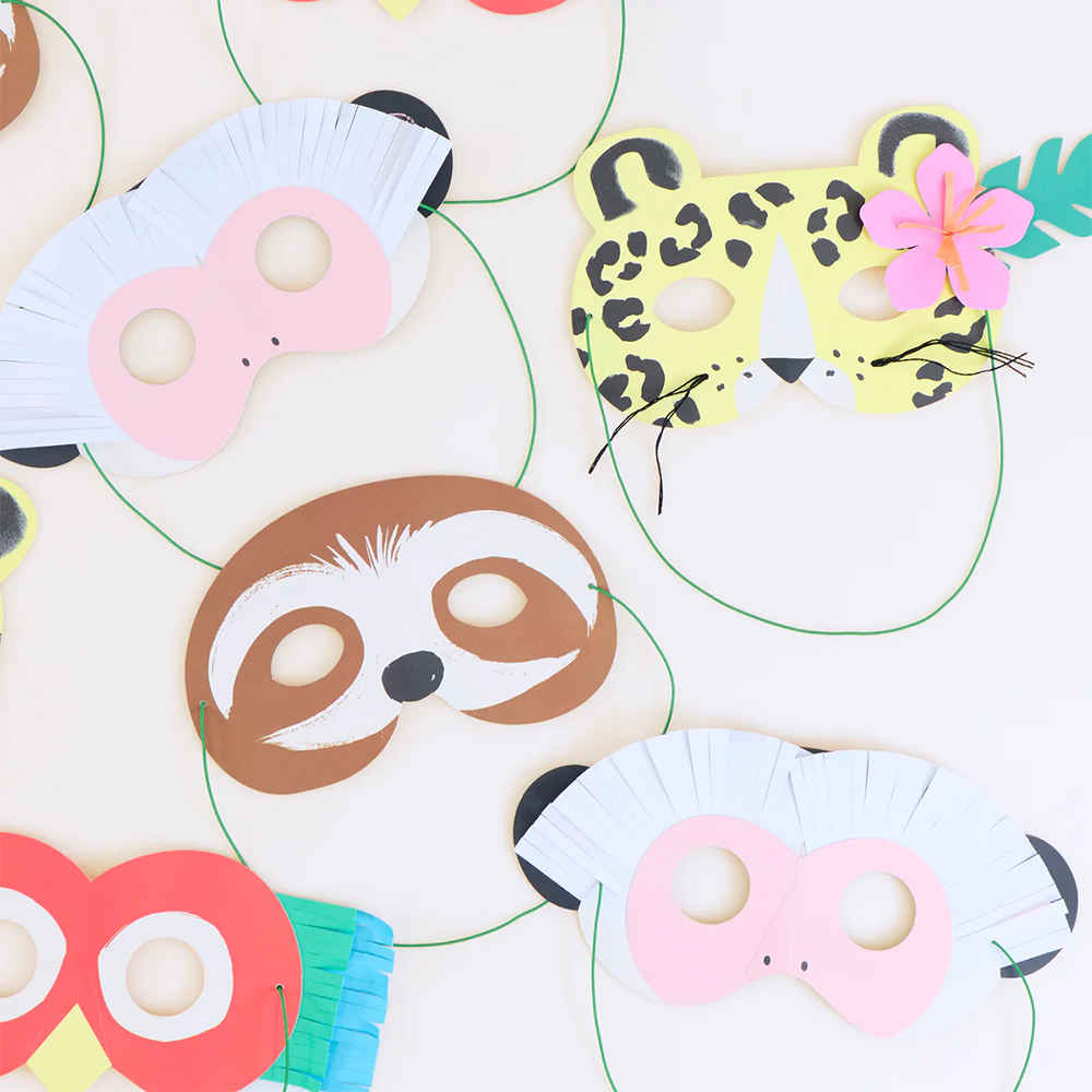 Meri Meri Partymasken 8er Set Jungle Jamboree
