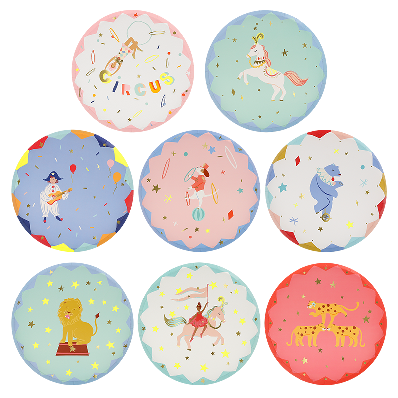 Assiettes de fête Meri Meri Cirque