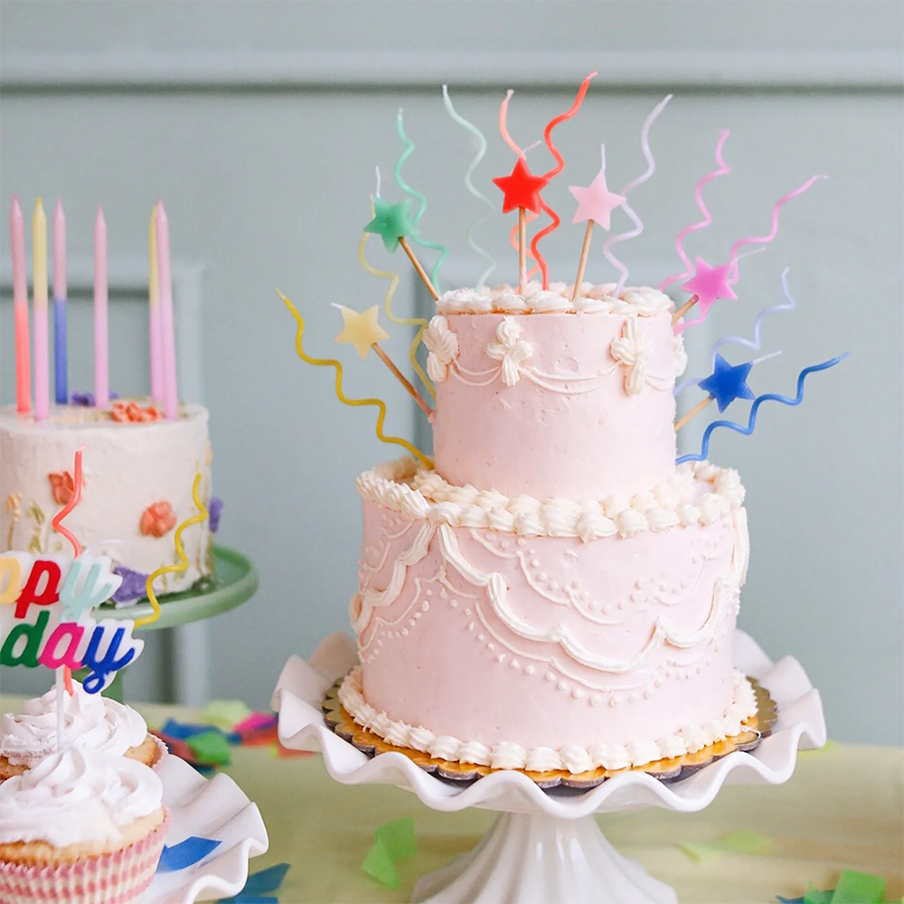 Meri Meri Kuchen Kerzen Pastel Swirly