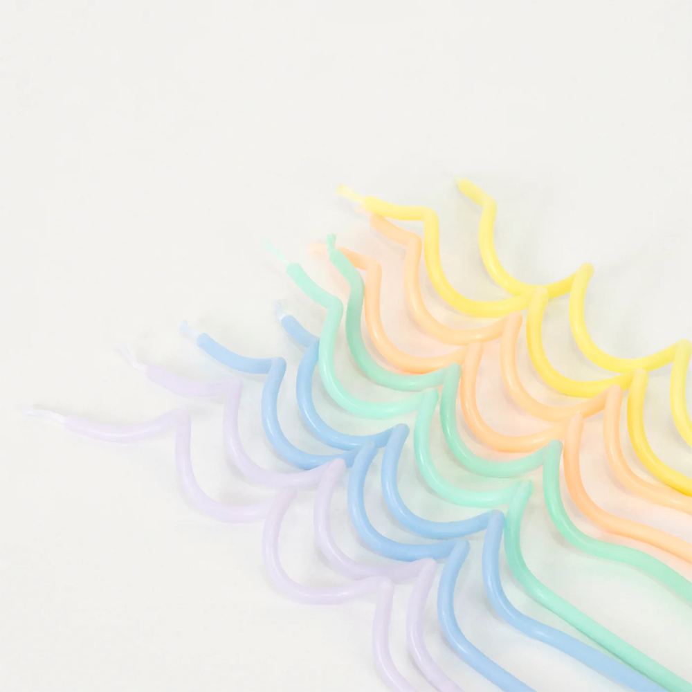 Meri Meri Kuchen Kerzen Pastel Swirly