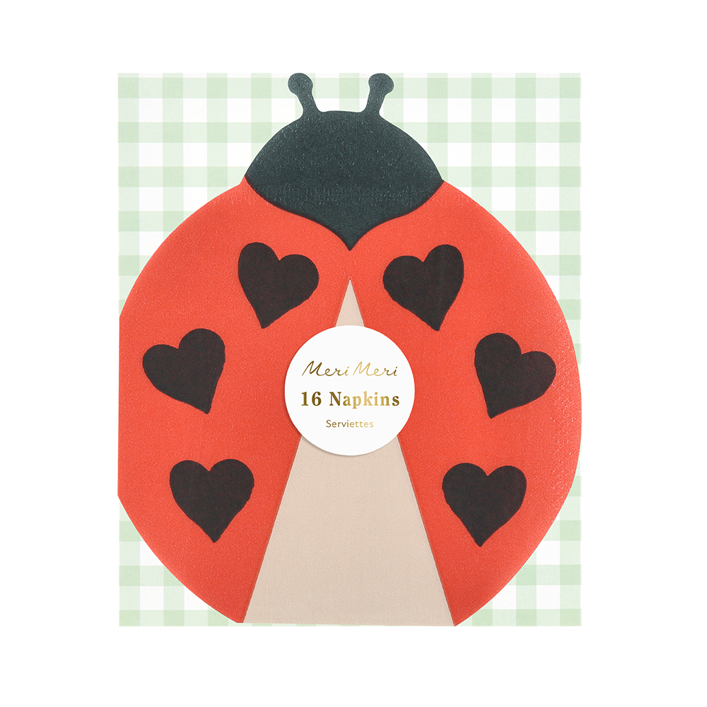 Serviettes Meri Meri « Coccinelle » rouge