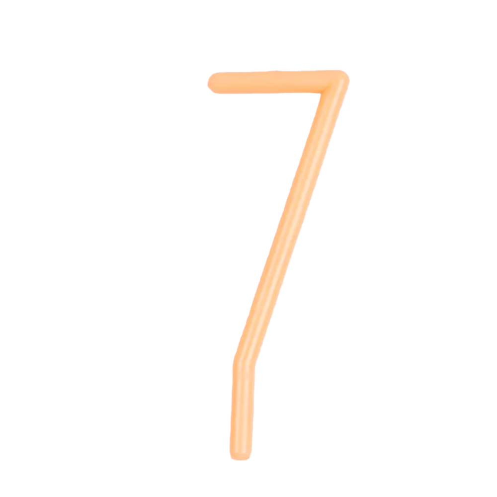 Bougie chiffre fine numéro 7 Meri Meri