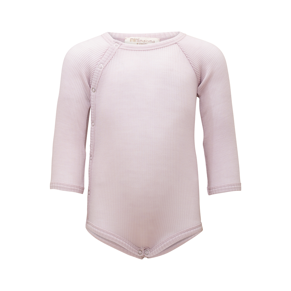 Minimalisma  Wickelbody Langarm aus Merinowolle 'Ask' Peony