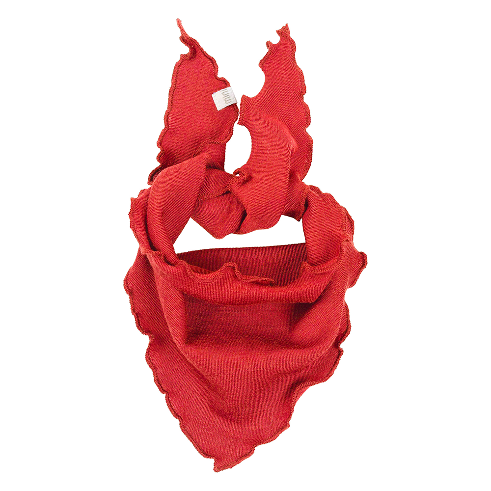 Minimalisma Bandana-Lätzchen aus Merinowolle 'Abib' Red