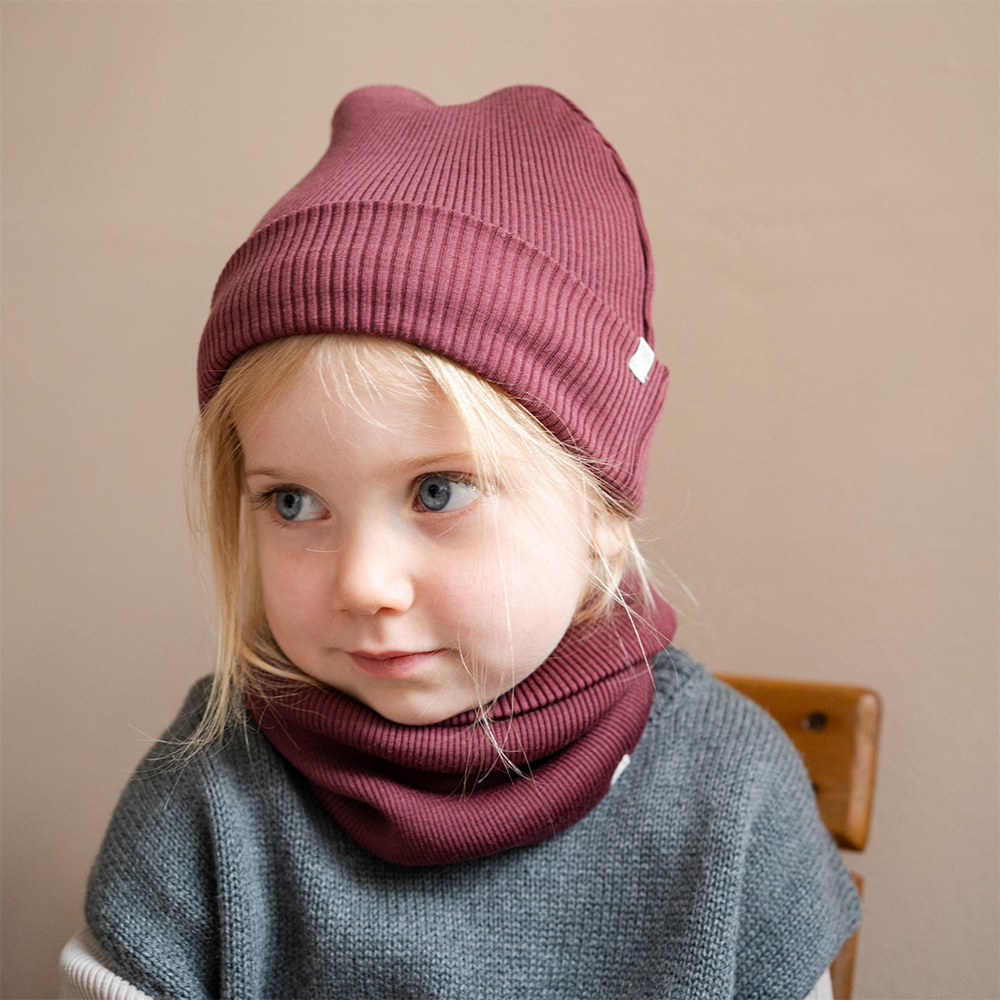 Minimalisma Mütze aus Merinwolle 'Andersen' Bordeaux