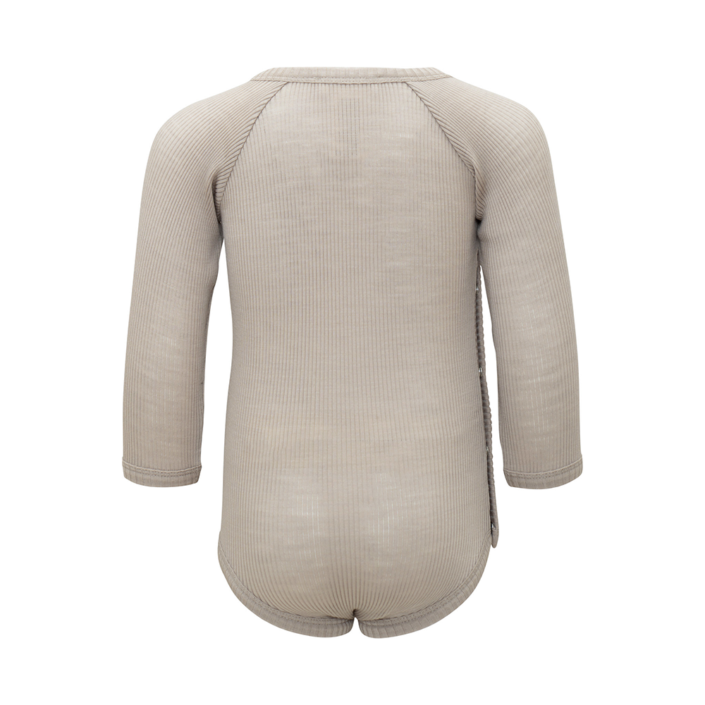 Minimalisma  Wickelbody Langarm aus Merinowolle 'Ask' Hemp