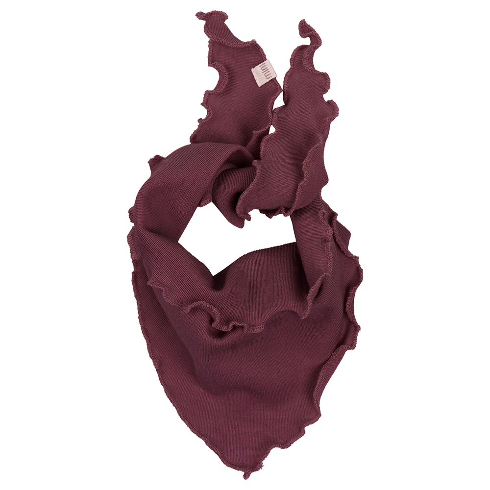 Minimalisma Bandana-Lätzchen aus Merinowolle 'Abib' Bordeaux