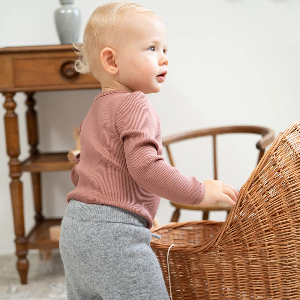 Minimalisma  Body Langarm aus Seide/Baumwolle 'Bono' Antique Rose