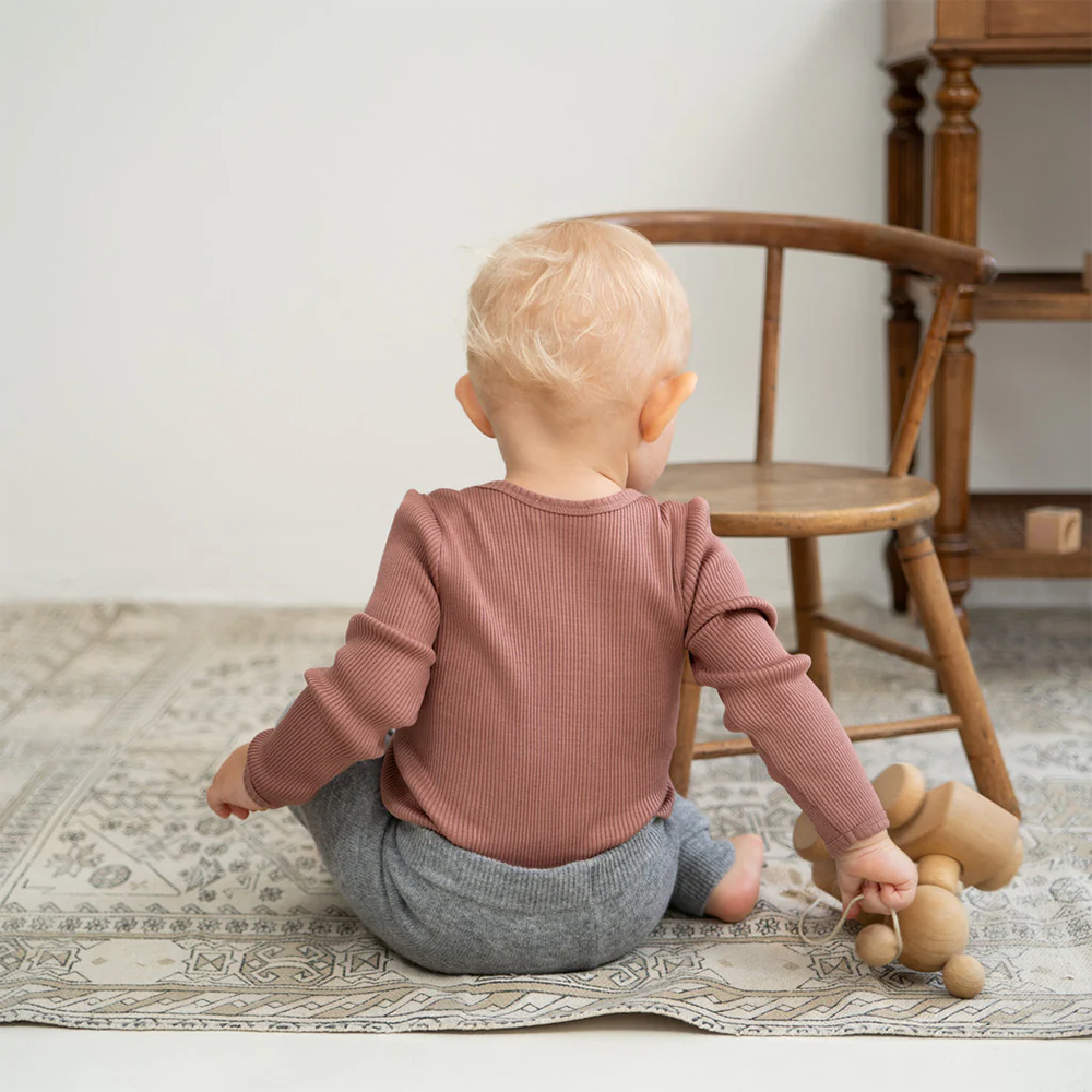Minimalisma  Body Langarm aus Seide/Baumwolle 'Bono' Antique Rose