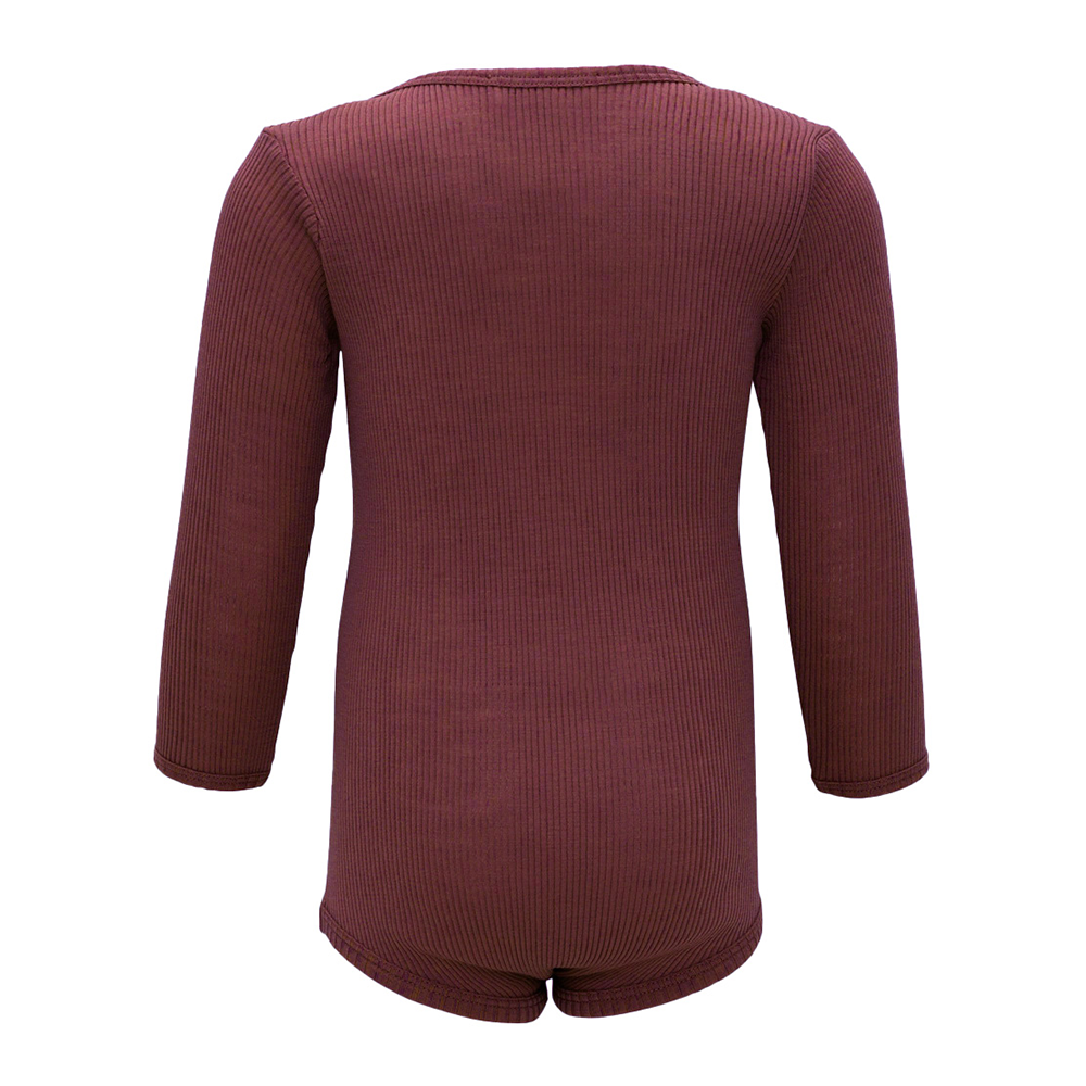 Minimalisma  Body Langarm aus Merinowolle 'Alaska' Bordeaux