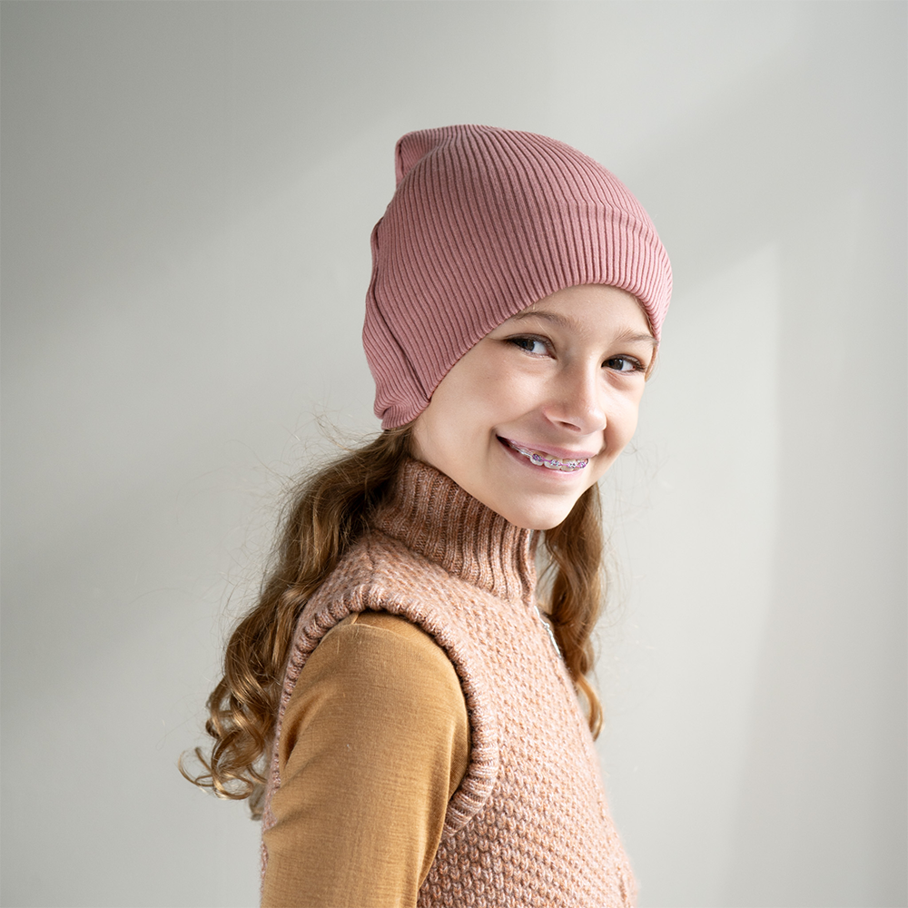 Minimalisma 'Bambi' Silk/Cotton Hat Antique Rose