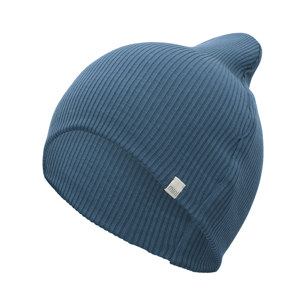 Minimalisma Bonnet en soie/coton 'Bambi' Fjord Blue