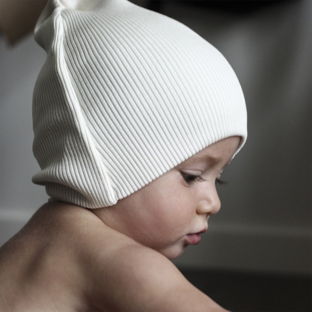 Minimalisma Babymütze aus Seide/Baumwolle 'Bambi' Cream
