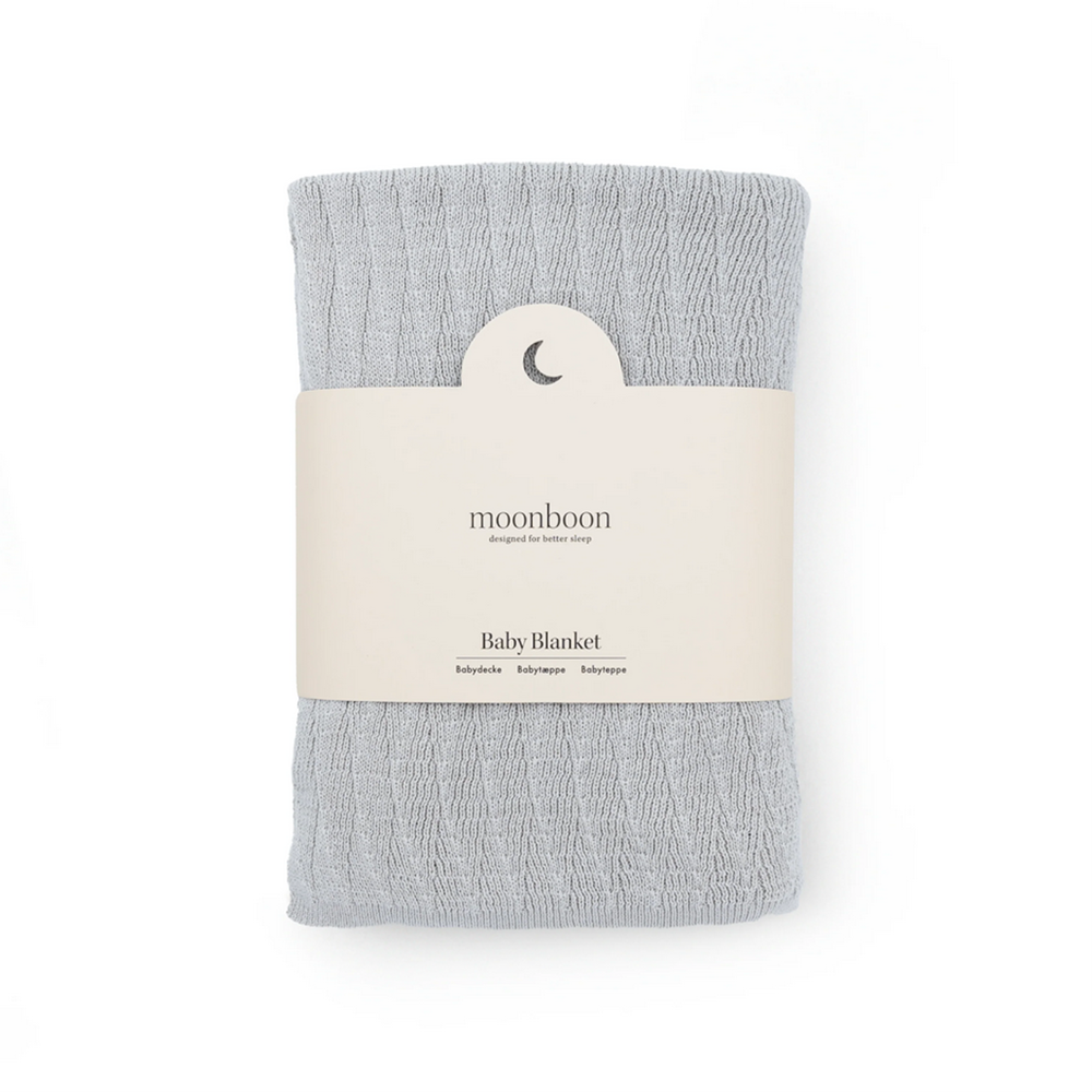 Moonboon Couverture tricotée pour bébé Lunar Rock