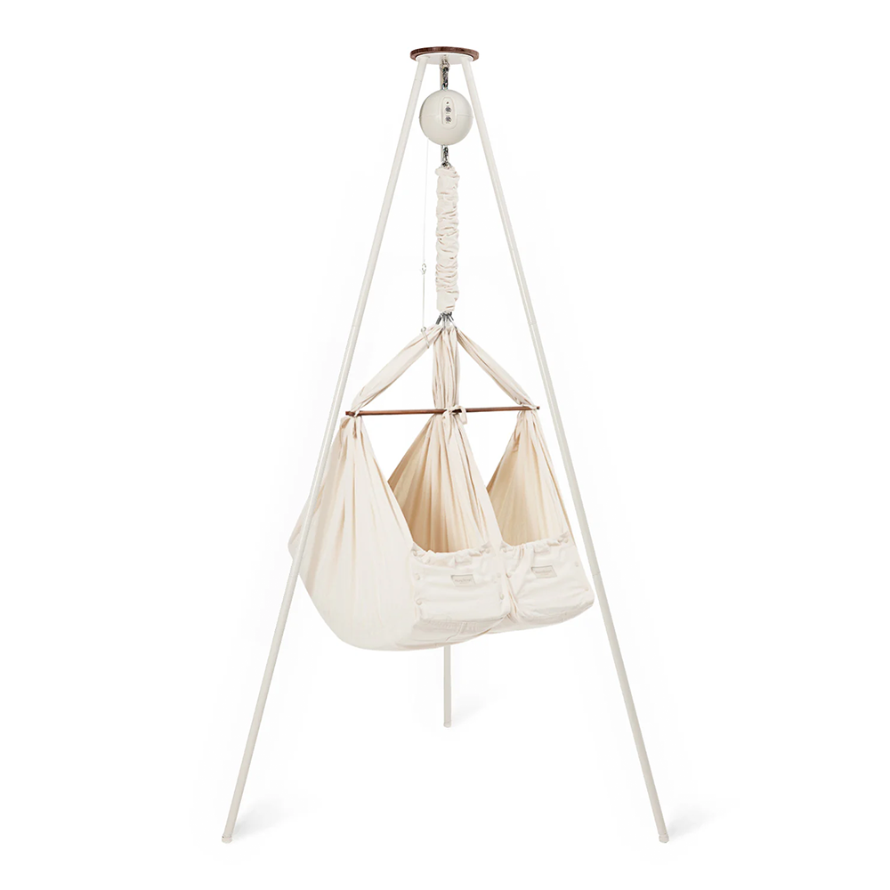 Moonboon  Classic Bundle Connect  Zwillings-Federwiege  Weiss/Nature - Online MY SNOWFLAKE