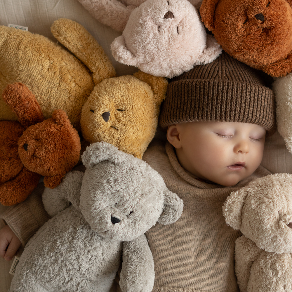 Moonie Teddybär mit Licht 'Organic Humming Bear' Cappuccino - Online MY SNOWFLAKE