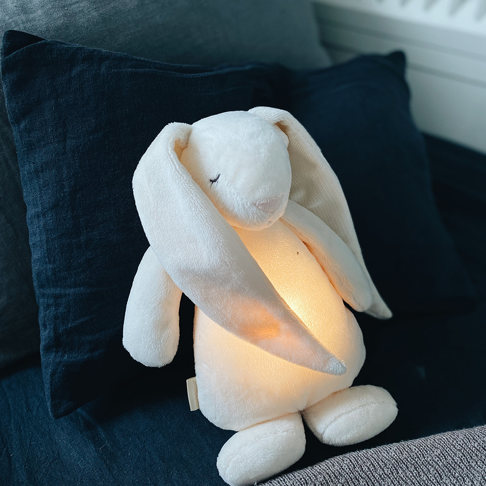 Moonie Kuscheltier Hase mit Licht 'Organic Humming Bunny' Polar - Online MY SNOWFLAKE