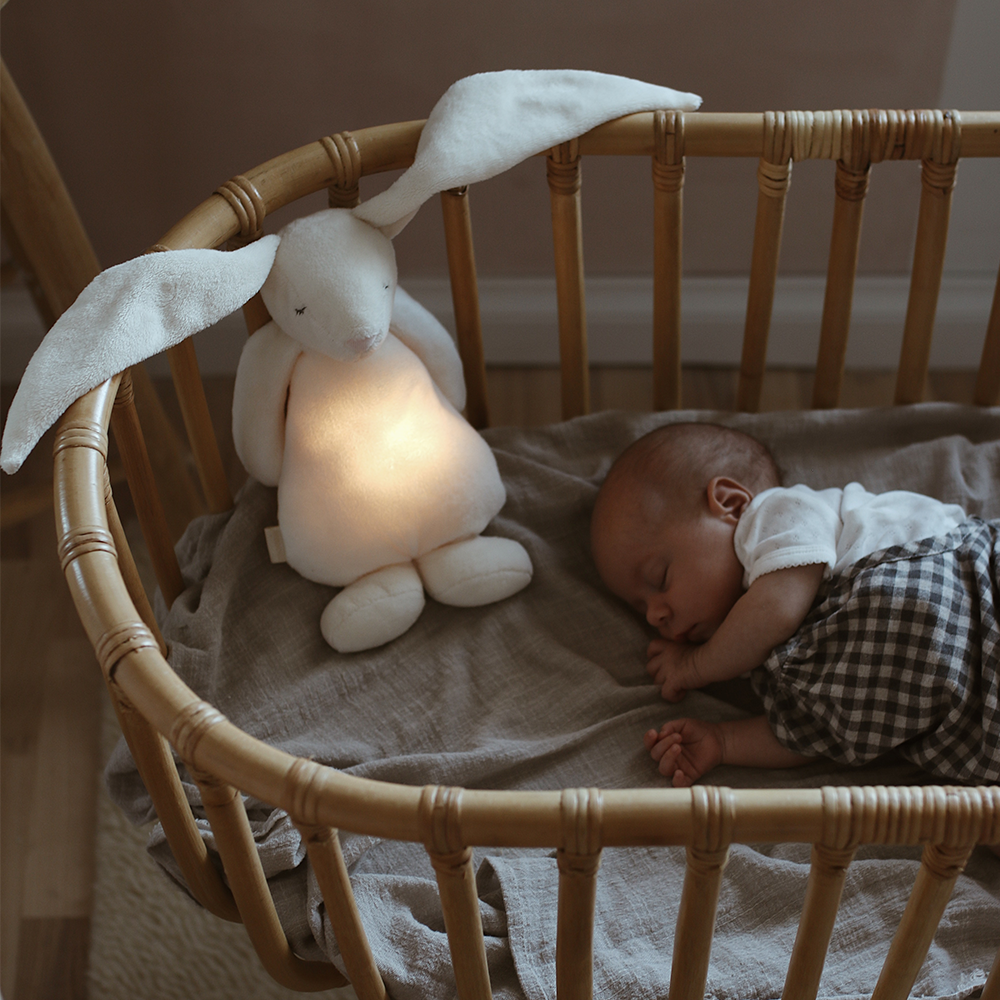 Moonie Kuscheltier Hase mit Licht 'Organic Humming Bunny' Polar - Online MY SNOWFLAKE