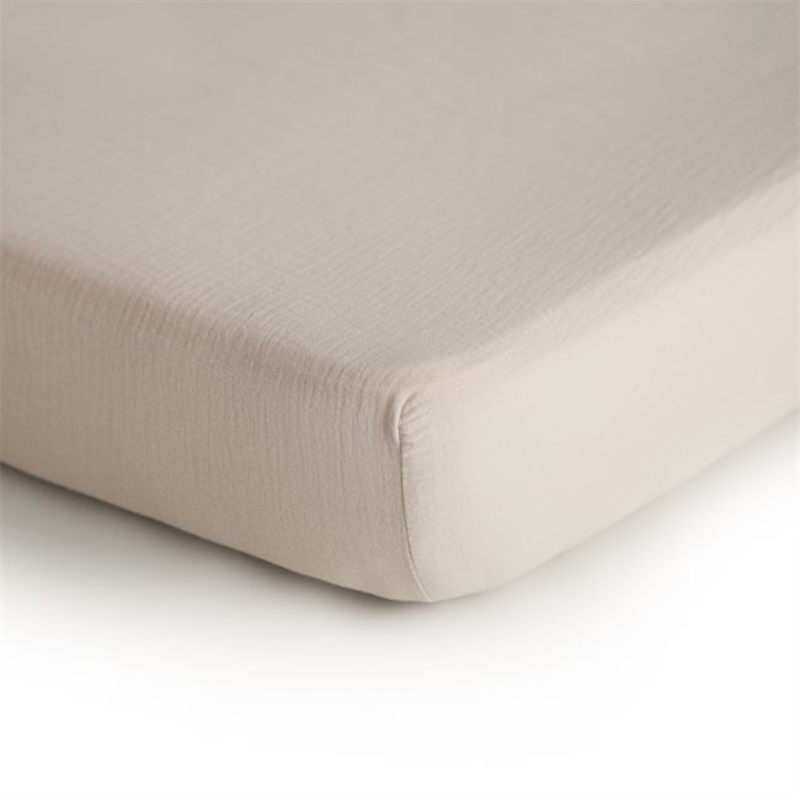 Mushie Baby Fixleintuch 40 x 100 cm Small Fog