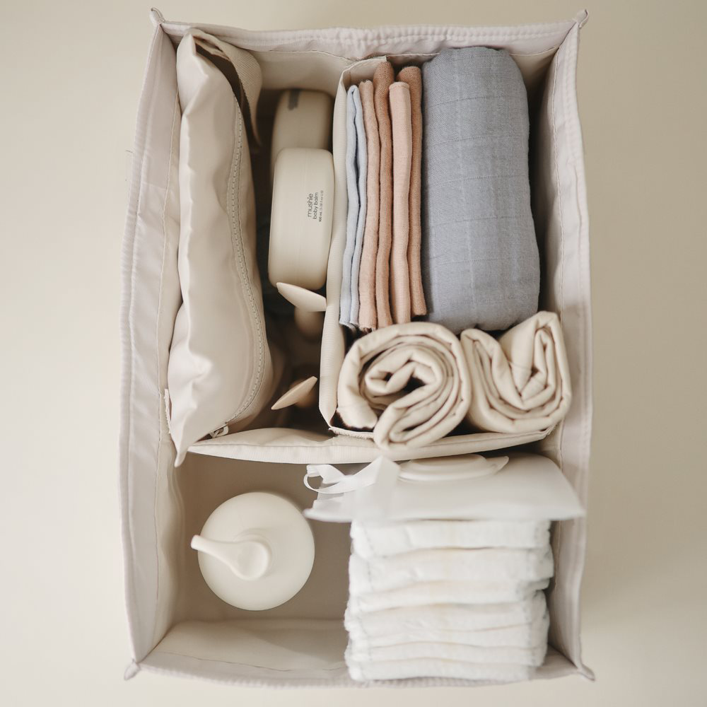 Mushie Windelkorb/Windel Caddy Ivory - Online MY SNOWFLAKE