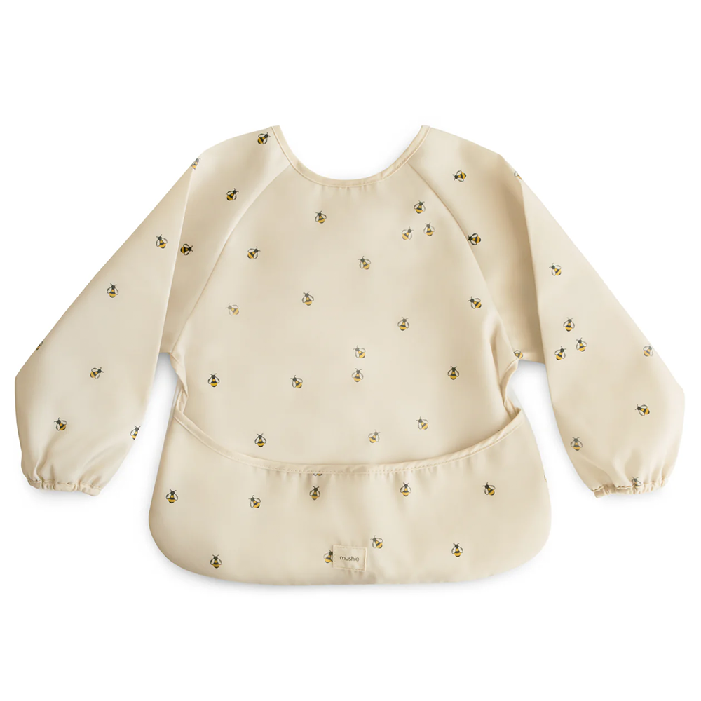 Mushie Long Sleeve Bib Bees