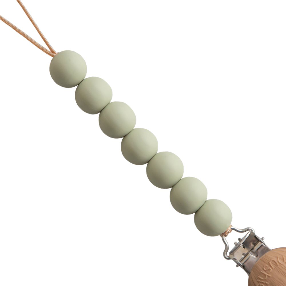 Mushie Pacifier Clip 'Halo' Sage