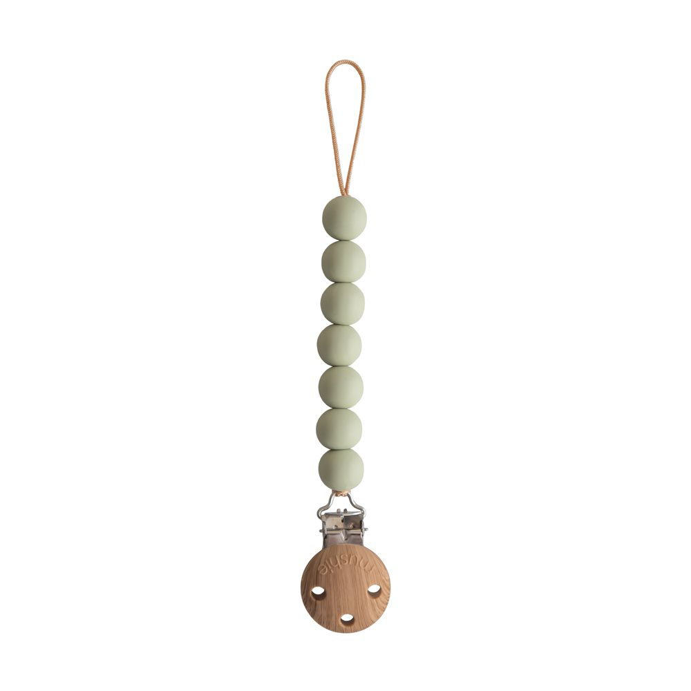 Mushie Pacifier Clip 'Halo' Sage