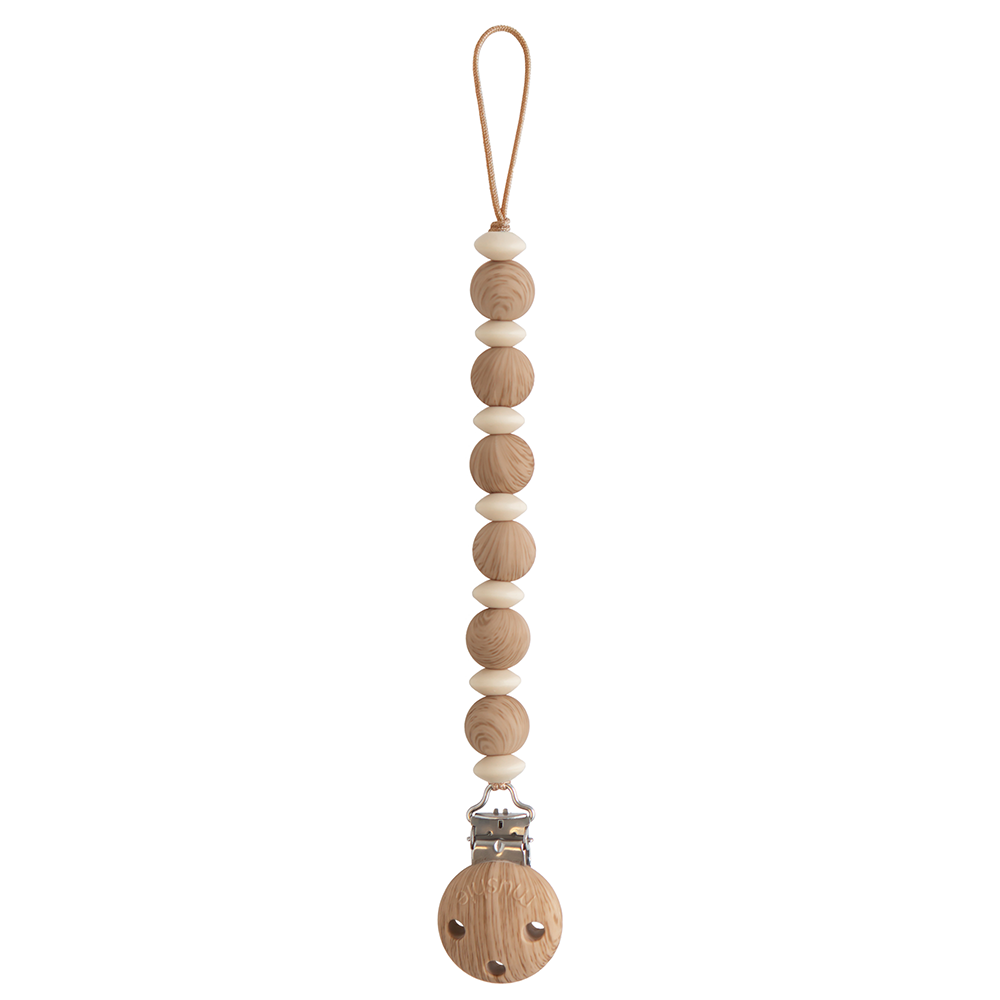 Mushie Schnullerkette 'Luna' Faux Woods - Online MY SNOWFLAKE