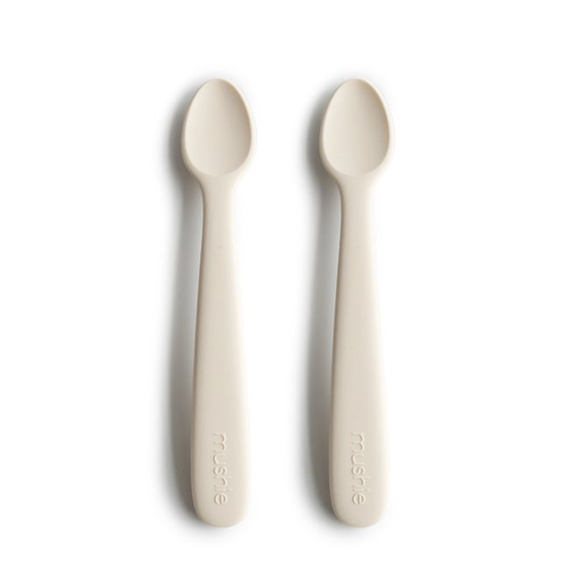 Mushie Cuillères Bébé Lot de 2 Ivoire