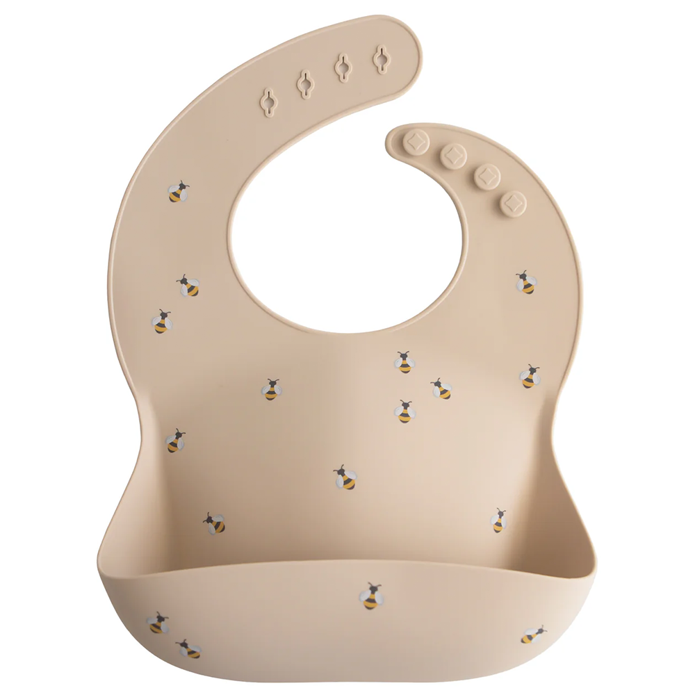 Mushie  Silikon Lätzchen  Bees - Online MY SNOWFLAKE